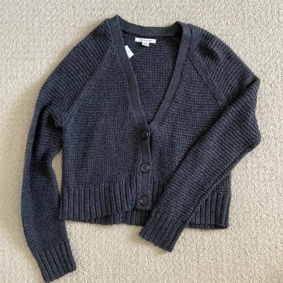 American Eagle grey knit cardigan - Picture 1 of 3